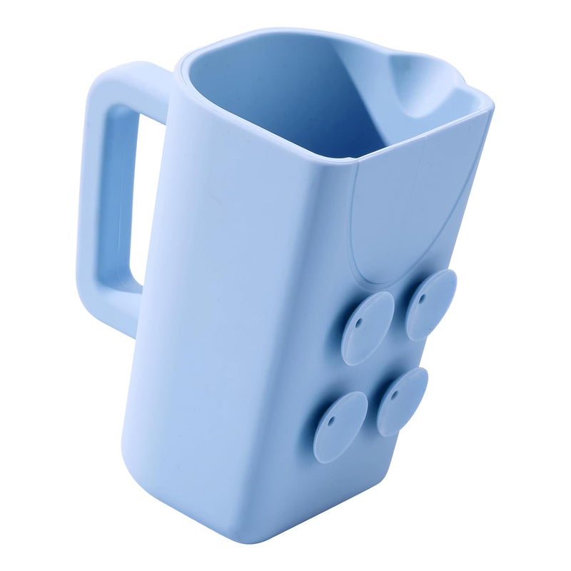 JOY ANAN Baby Bath Rinse Cup with Suctions, 100% Food Grade Silicone, Rinser to Wash Hair and Body with Easy Grip Handle - Image 1